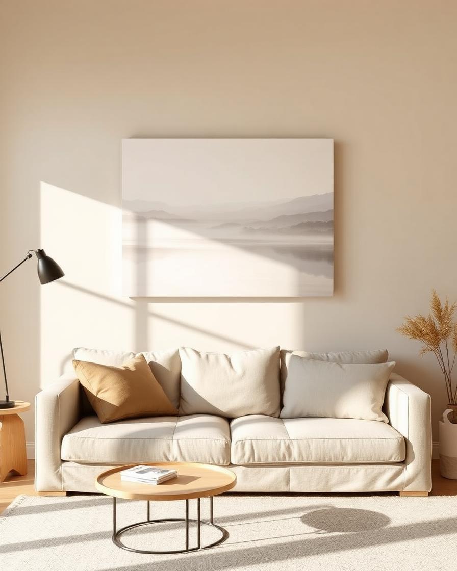 Premium Foto-Leinwände – Anwendungsbeispiel im Wohnzimmer