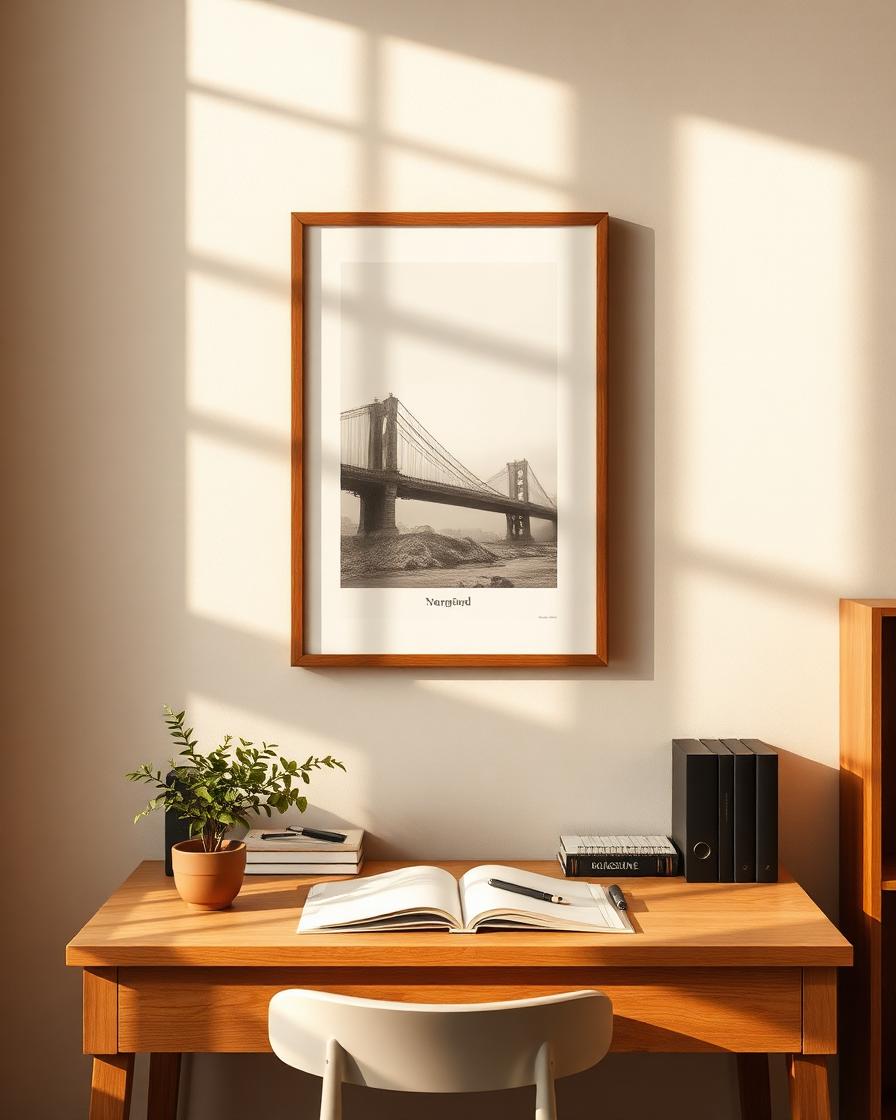 Premium Foto-Poster – Anwendungsbeispiel im Arbeitszimmer